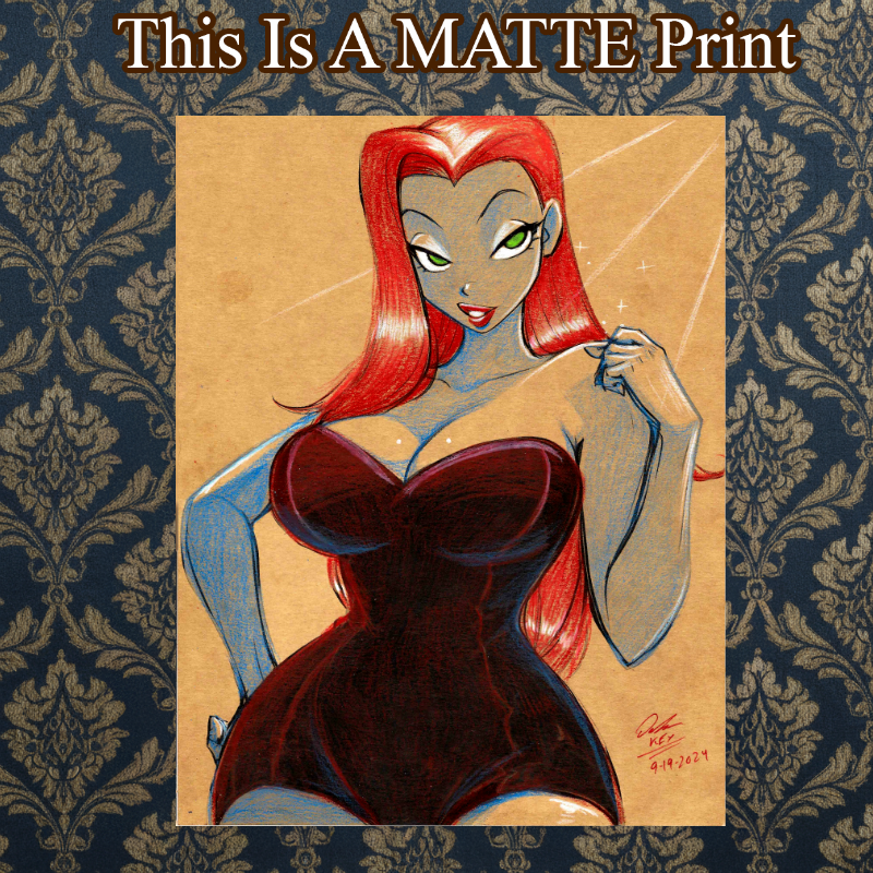 Jessica Rabbit Art Illustration Hard Signed 8.5x11in Fine Art PRINT