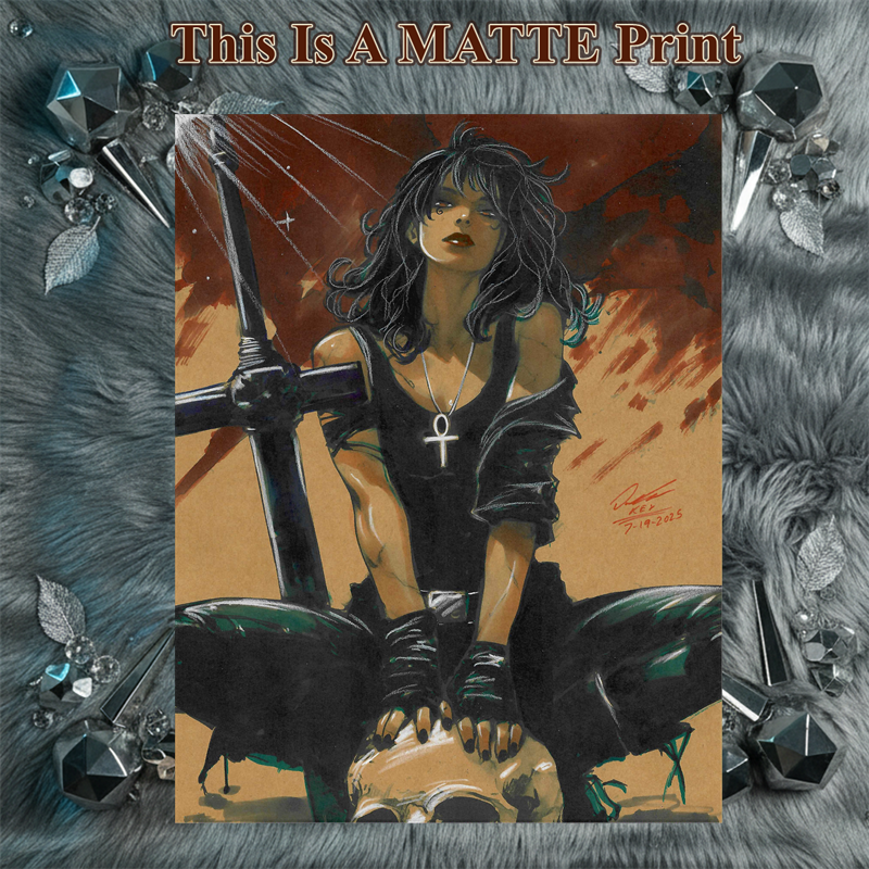 Death Of The Endless Art Illustration Hard Signed 8.5x11in Fine Art PRINT