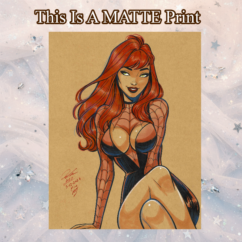 Mary Jane Art Illustration Hard Signed 8.5x11in Fine Art PRINT