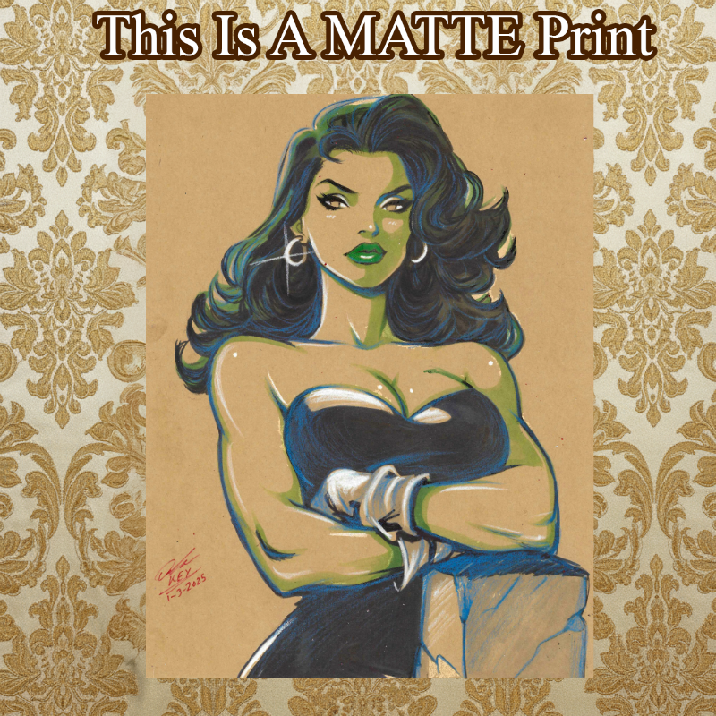 She Hulk Art Illustration Hard Signed 8.5x11in Fine Art PRINT