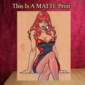 Mary Jane Art Illustration Hard Signed 8.5x11in Fine Art PRINT
