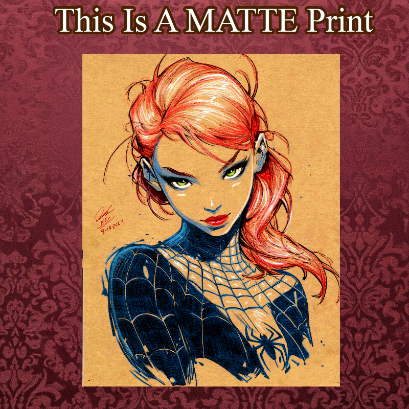 Mary Jane Art Illustration Hard Signed 8.5x11in Fine Art PRINT