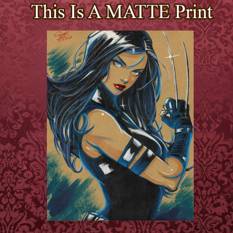 X-23 Art Illustration Hard Signed 8.5x11in Fine Art PRINT