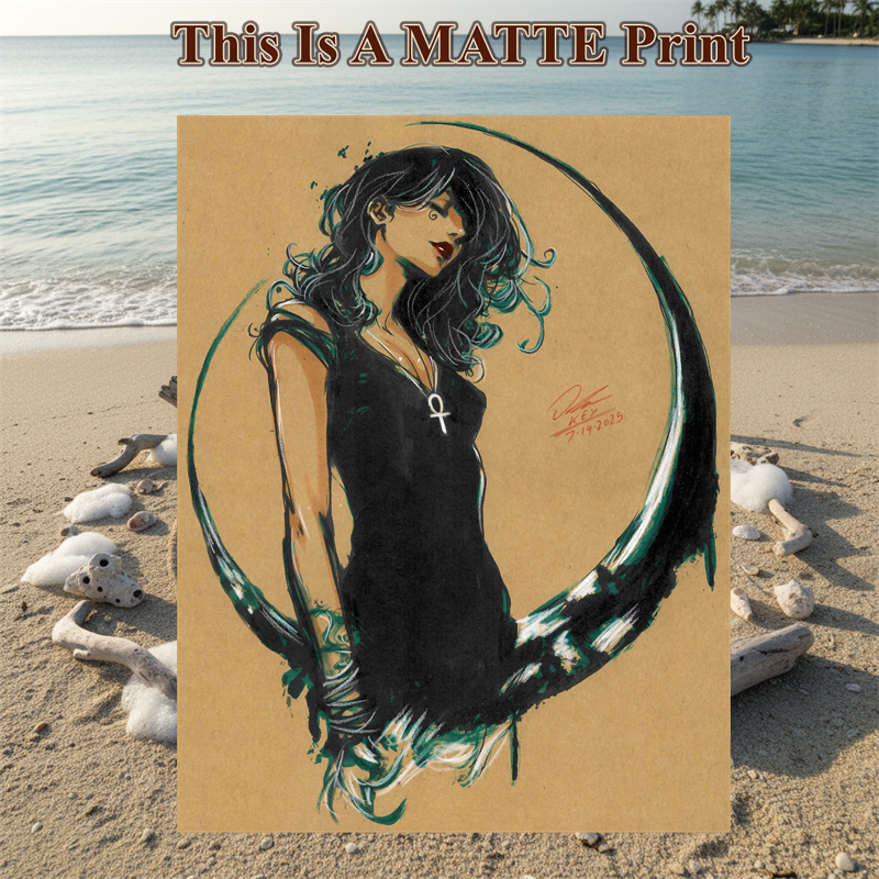 Death Of The Endless Art Illustration Hard Signed 8.5x11in Fine Art PRINT