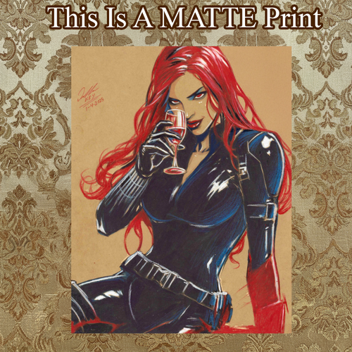 Black Widow Art Illustration Hard Signed 8.5x11in Fine Art PRINT