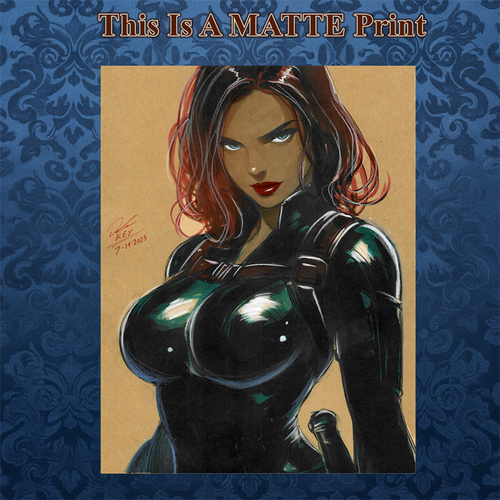 Black Widow Art Illustration Hard Signed 8.5x11in Fine Art PRINT