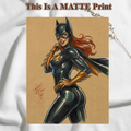 Batgirl Art Illustration Hard Signed 8.5x11in Fine Art PRINT