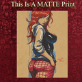 Mary Jane Art Illustration Hard Signed 8.5x11in Fine Art PRINT