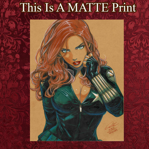 Black Widow Art Illustration Hard Signed 8.5x11in Fine Art PRINT