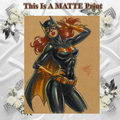 Batgirl Art Illustration Hard Signed 8.5x11in Fine Art PRINT