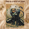 Black Cat Art Illustration Hard Signed 8.5x11in Fine Art PRINT