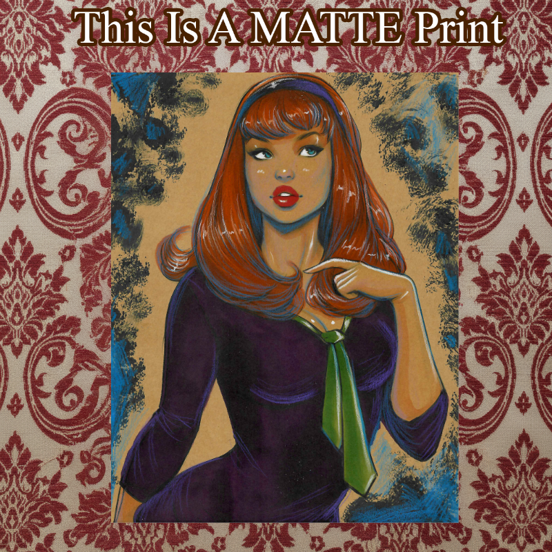 Daphne Blake Art Illustration Hard Signed 8.5x11in Fine Art PRINT