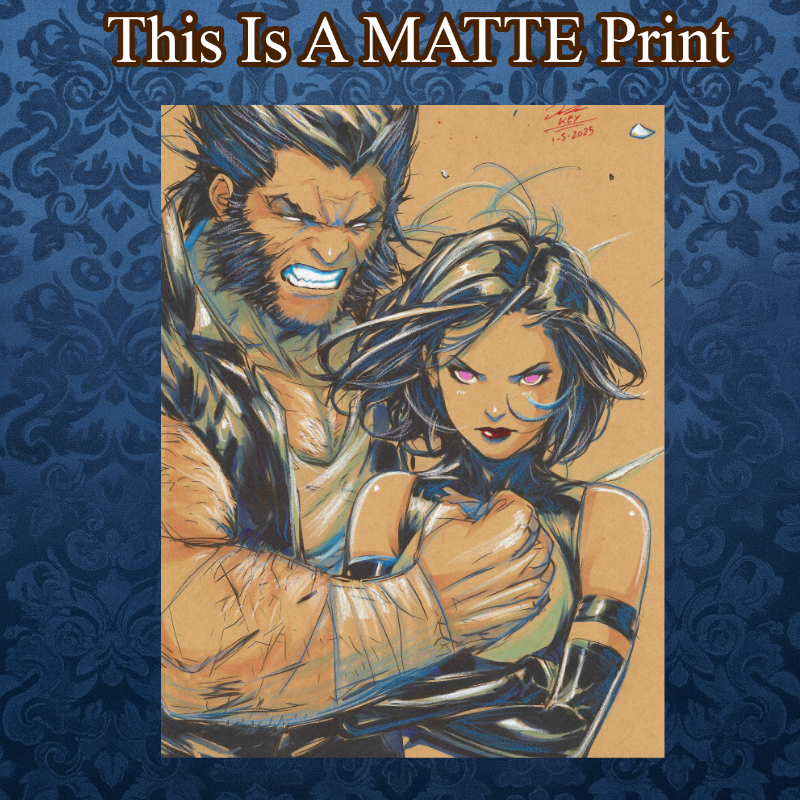 Wolverine Art Illustration Hard Signed 8.5x11in Fine Art PRINT