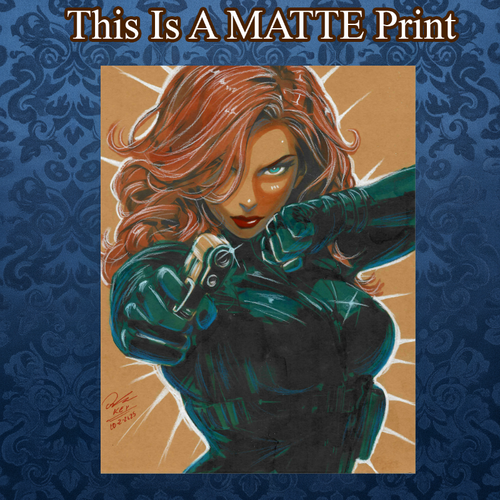 Black Widow Art Illustration Hard Signed 8.5x11in Fine Art PRINT
