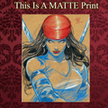 Elektra Art Illustration Hard Signed 8.5x11in Fine Art PRINT