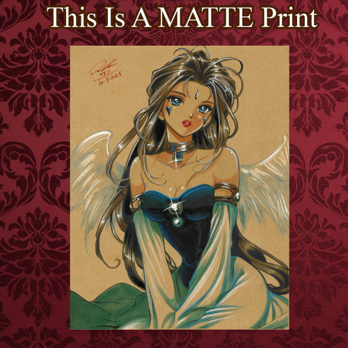 Belldandy Art Illustration Hard Signed 8.5x11in Fine Art PRINT