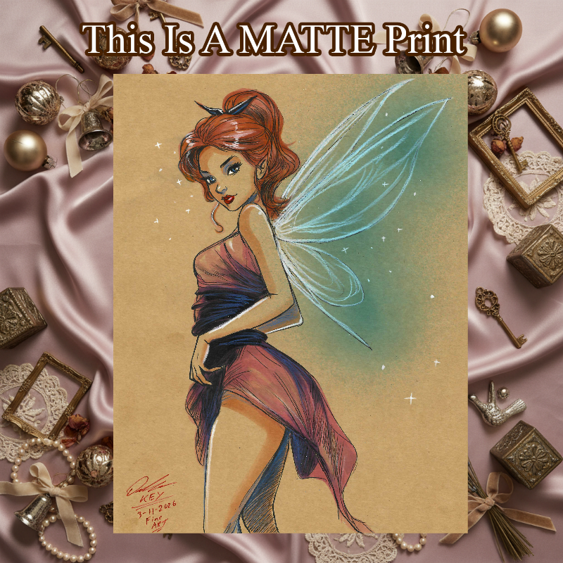 OC Art Illustration Hard Signed 8.5x11in Fine Art PRINT