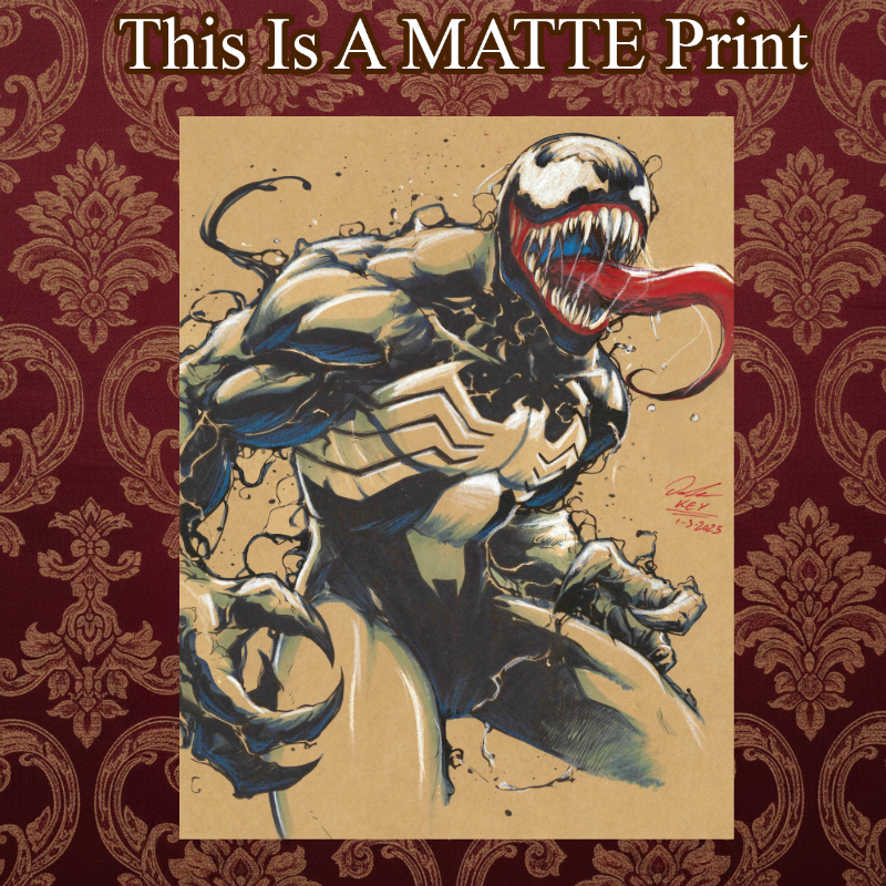 Venom Art Illustration Hard Signed 8.5x11in Fine Art PRINT