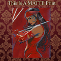 Elektra Art Illustration Hard Signed 8.5x11in Fine Art PRINT