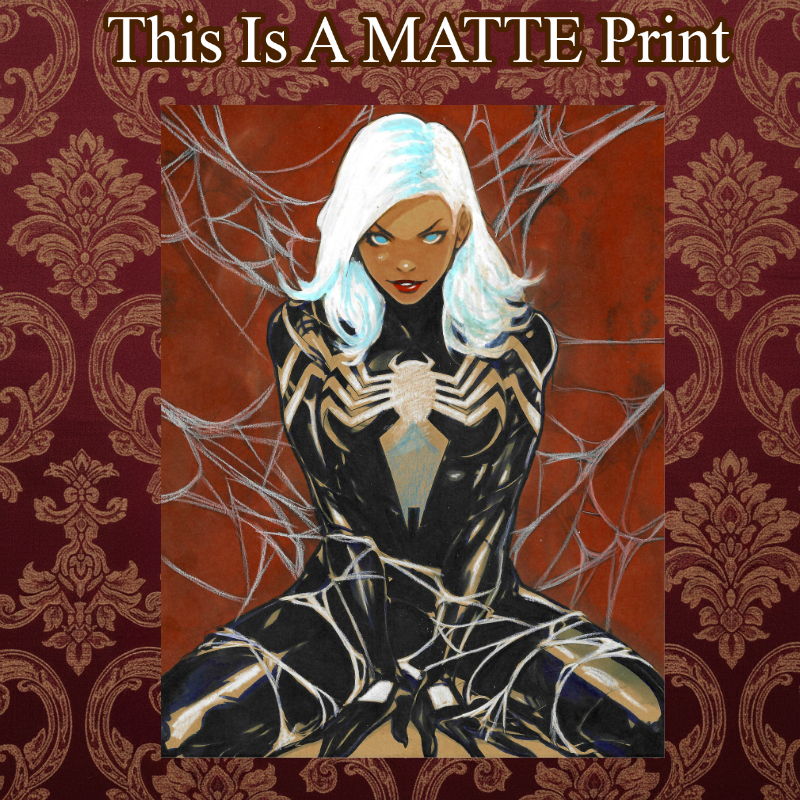 Spider Girl Art Illustration Hard Signed 8.5x11in Fine Art PRINT