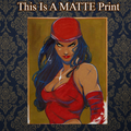 Elektra Art Illustration Hard Signed 8.5x11in Fine Art PRINT