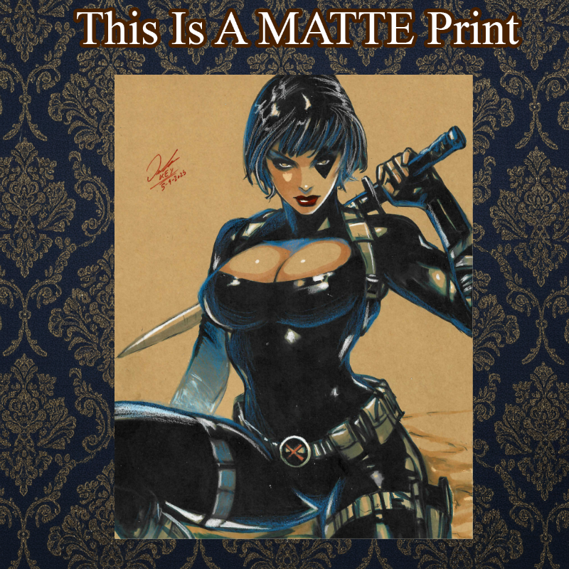 Domino Art Illustration Hard Signed 8.5x11in Fine Art PRINT