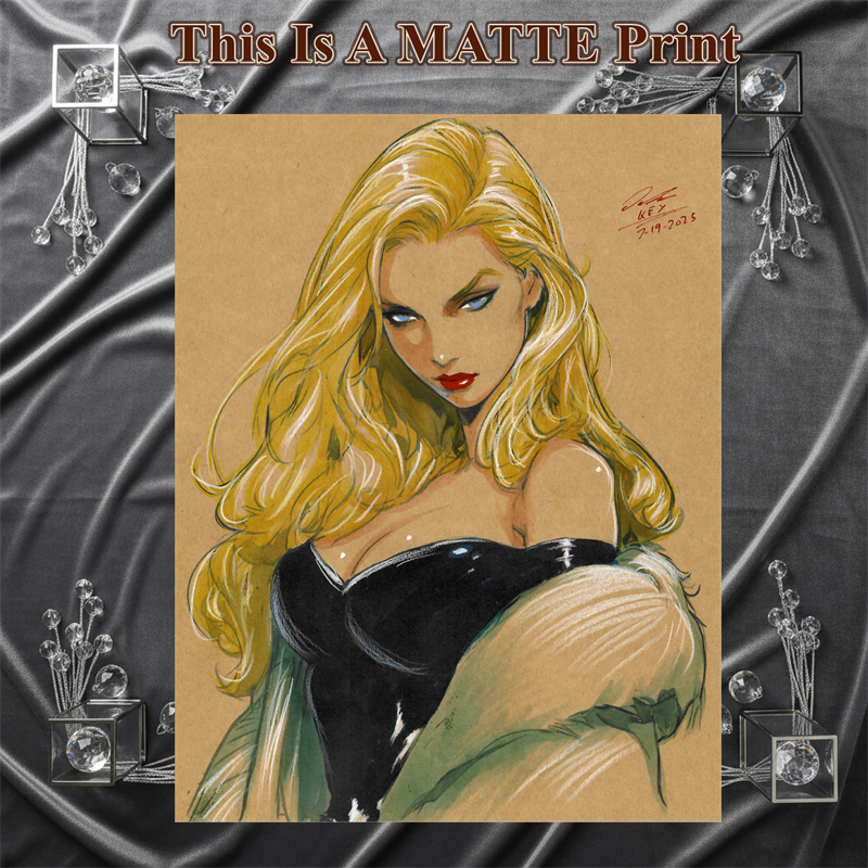 Emma Frost Art Illustration Hard Signed 8.5x11in Fine Art PRINT