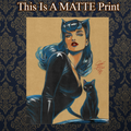 Catwoman Art Illustration Hard Signed 8.5x11in Fine Art PRINT