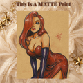 Jessica Rabbit Art Illustration Hard Signed 8.5x11in Fine Art PRINT