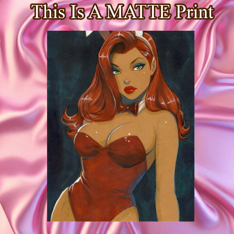 Jessica Rabbit Art Illustration Hard Signed 8.5x11in Fine Art PRINT