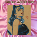 Catwoman Art Illustration Hard Signed 8.5x11in Fine Art PRINT