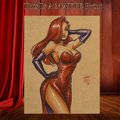 Jessica Rabbit Art Illustration Hard Signed 8.5x11in Fine Art PRINT