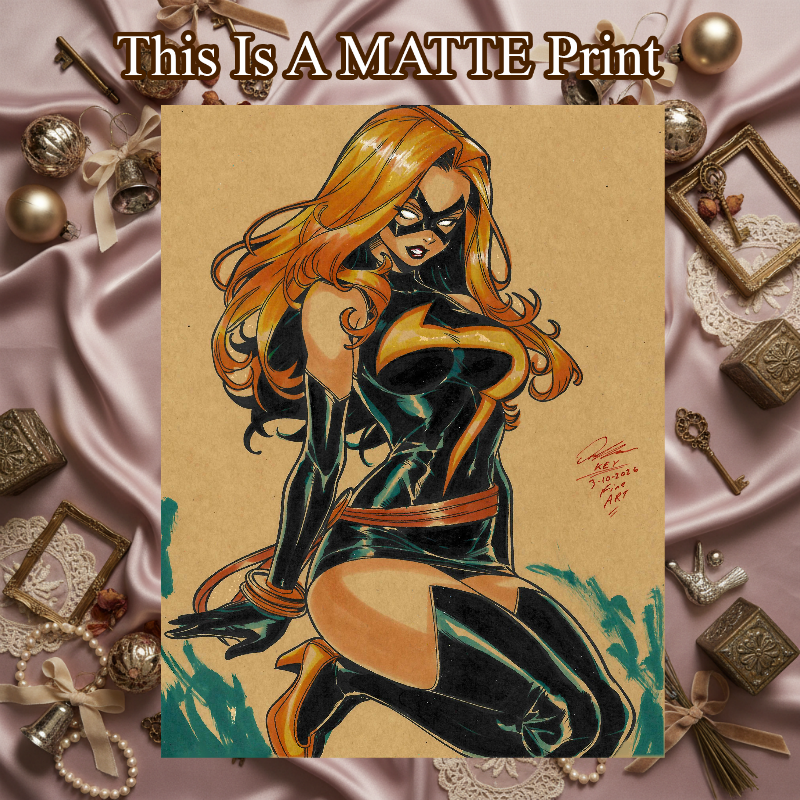 Ms Marvel Art Illustration Hard Signed 8.5x11in Fine Art PRINT