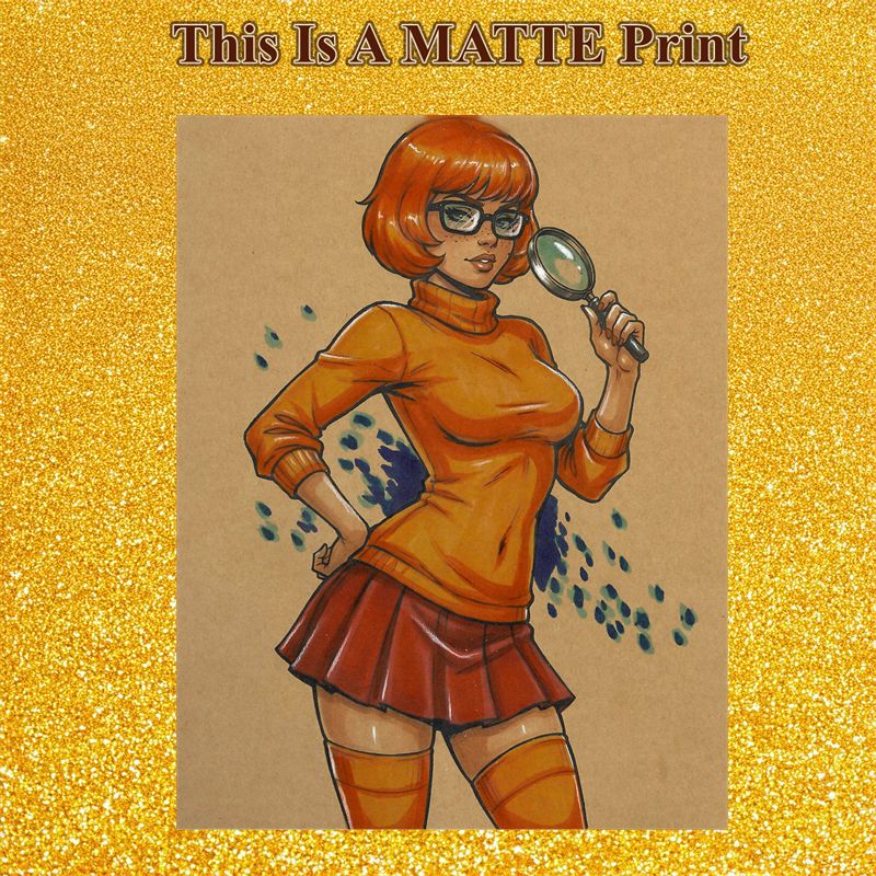 Velma Dinkley Art Illustration Hard Signed 8.5x11in Fine Art PRINT