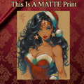 Wonder Woman Art Illustration Hard Signed 8.5x11in Fine Art PRINT