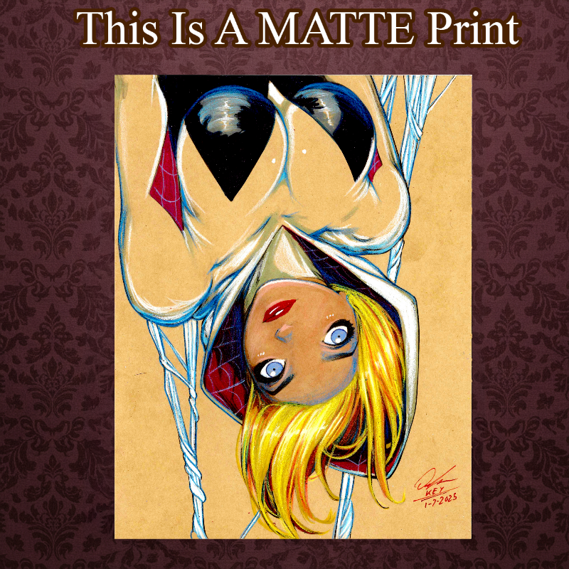 Spider Gwen Art Illustration Hard Signed 8.5x11in Fine Art PRINT