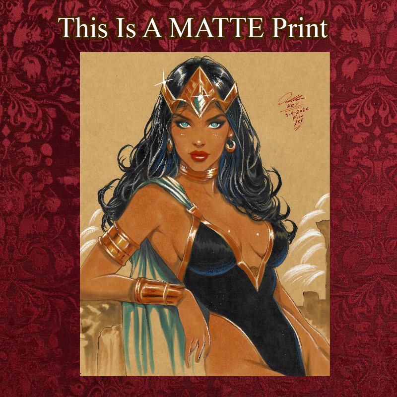 Dejah Thoris Art Illustration Hard Signed 8.5x11in Fine Art PRINT
