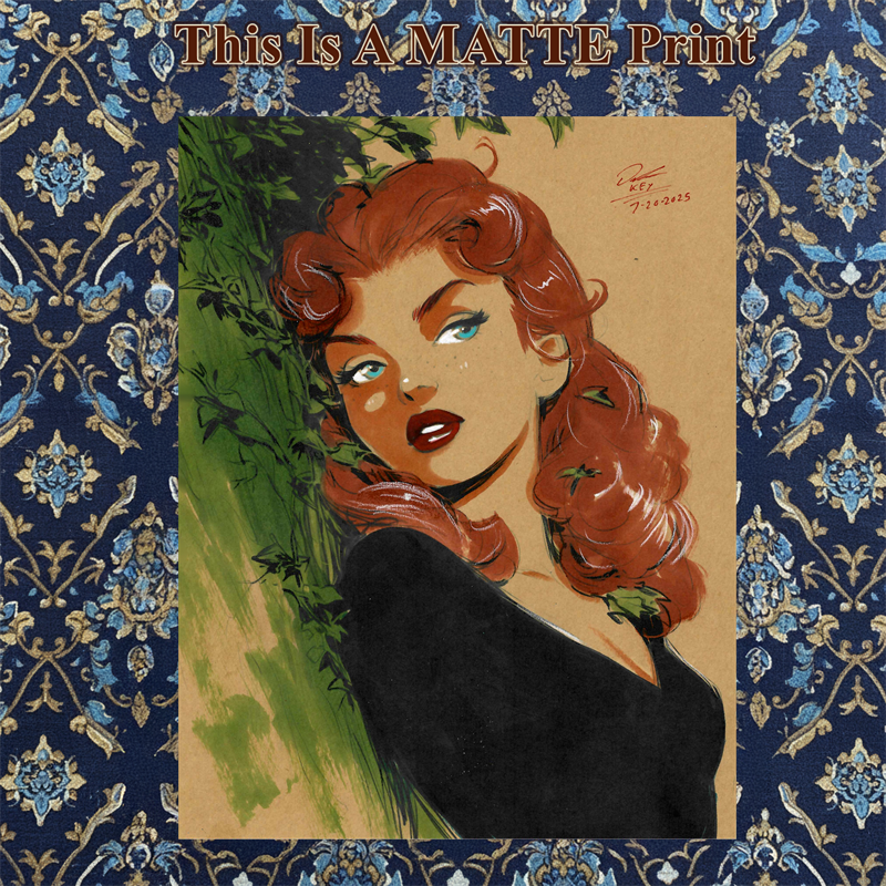 Poison Ivy Art Illustration Hard Signed 8.5x11in Fine Art PRINT