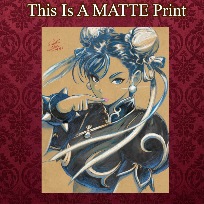 Chun Li Art Illustration Hard Signed 8.5x11in Fine Art PRINT