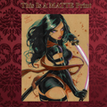 Psylocke Art Illustration Hard Signed 8.5x11in Fine Art PRINT