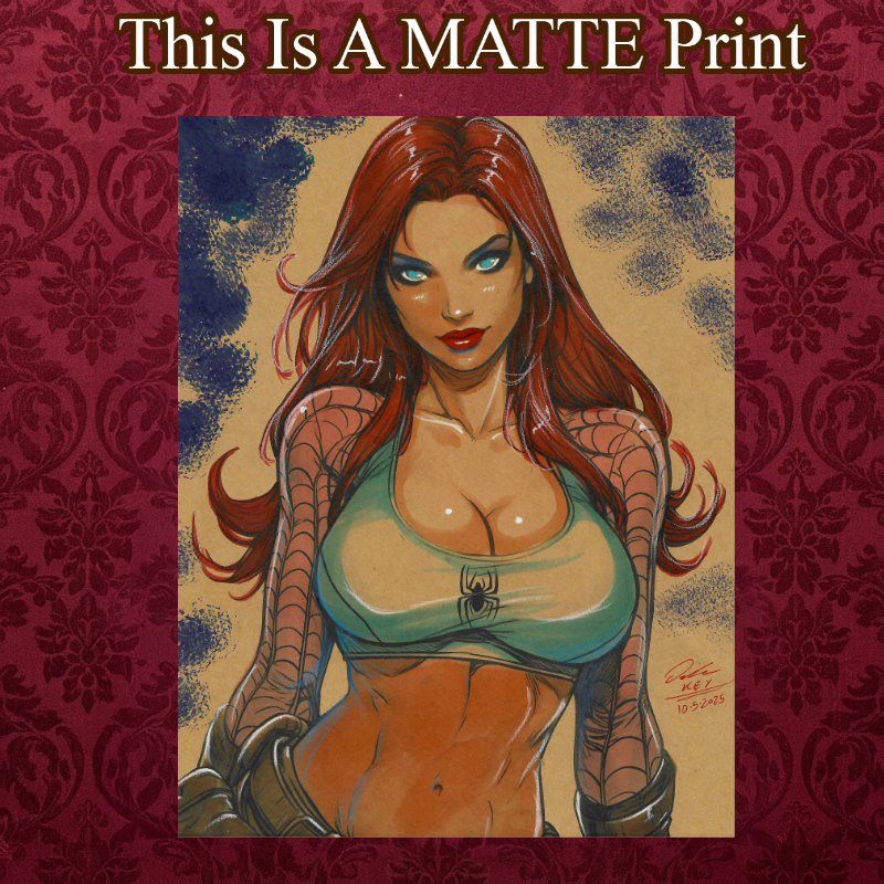 Mary Jane Art Illustration Hard Signed 8.5x11in Fine Art PRINT
