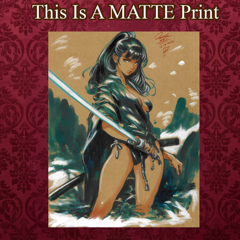 OC Art Illustration Hard Signed 8.5x11in Fine Art PRINT