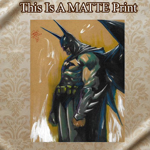 Batman Art Illustration Hard Signed 8.5x11in Fine Art PRINT