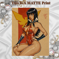Vampirella Art Illustration Hard Signed 8.5x11in Fine Art PRINT