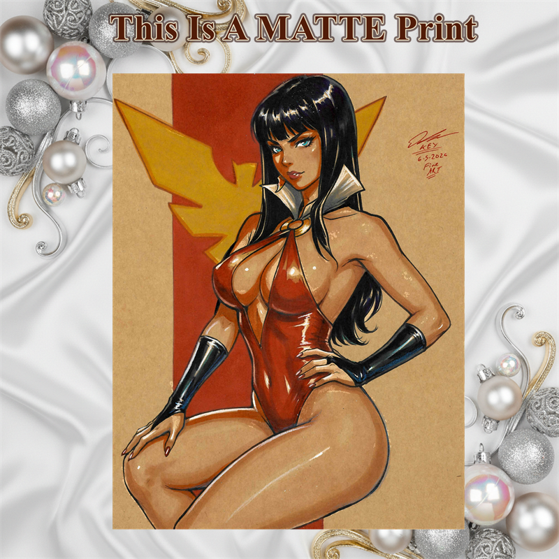 Vampirella Art Illustration Hard Signed 8.5x11in Fine Art PRINT
