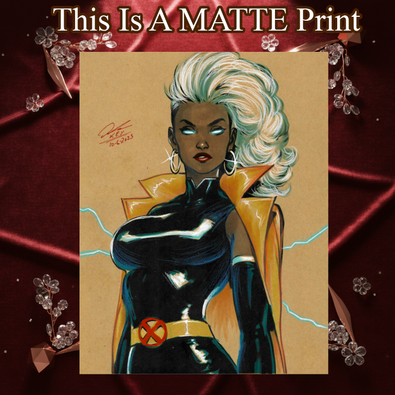 Storm Art Illustration Hard Signed 8.5x11in Fine Art PRINT