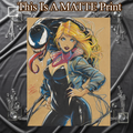 Gwen X Venom Art Illustration Hard Signed 8.5x11in Fine Art PRINT