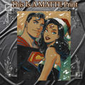 Superman Art Illustration Hard Signed 8.5x11in Fine Art PRINT