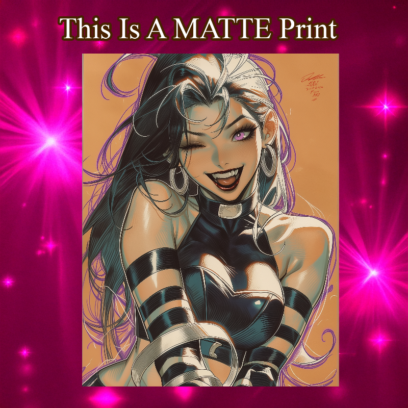 Psylocke Art Illustration Hard Signed 8.5x11in Fine Art PRINT