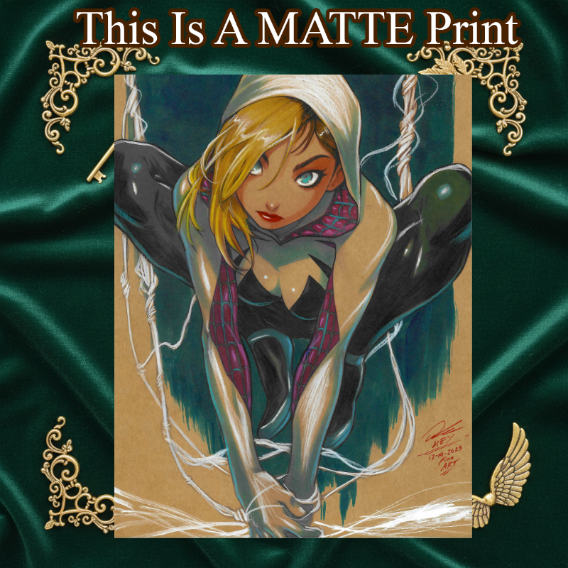 Spider Gwen Art Illustration Hard Signed 8.5x11in Fine Art PRINT